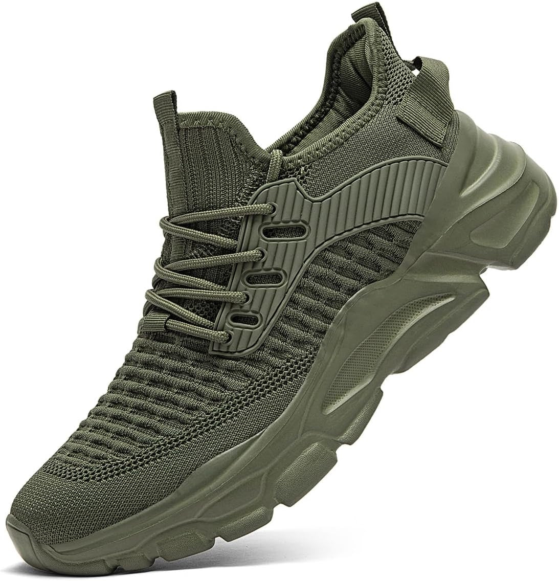 Men'S Slip on Walking Shoes Tennis Running Sneakers Lightweight Breathable Casual Soft Sole Comfort Work Gym Trainers